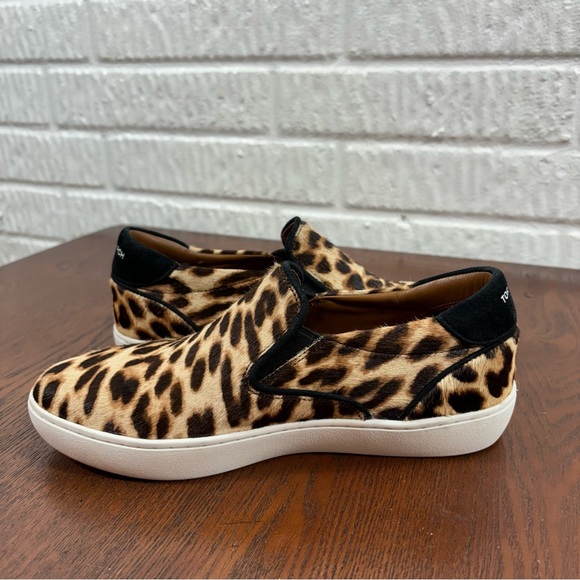 Tory Burch Leopard Print Calf Hair Loafers Sneakers 7.5 - Picture 3 of 10